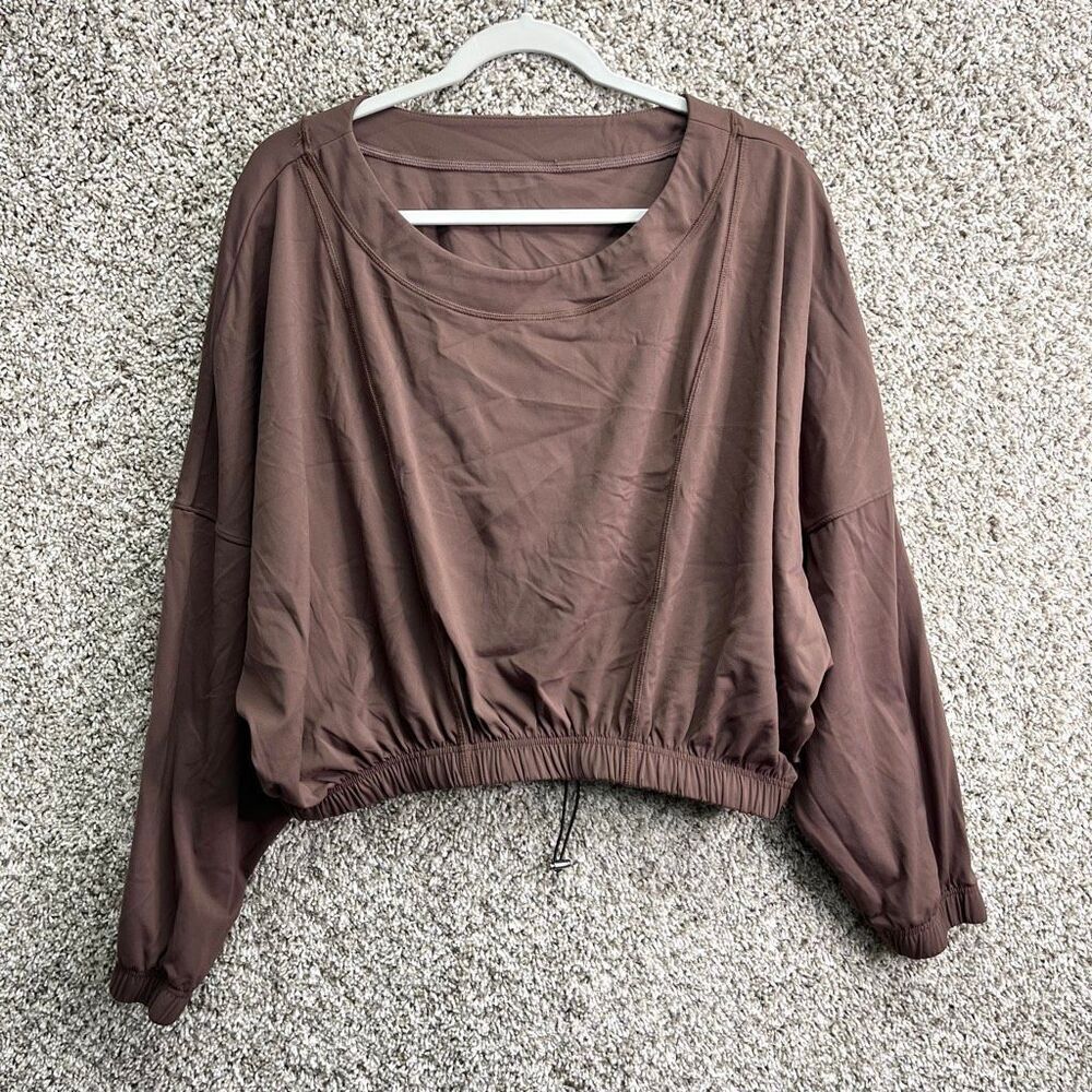 Balance Athletica (now Vitality) Brown Outlander Long Sleeve Pullover Top Large